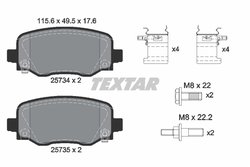 Set placute frana Textar 2573401