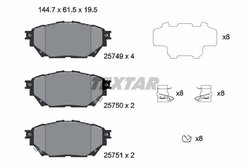Set placute frana Textar 2574901