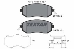 SET PLACUTE FRANA TEXTAR 2576001 - Compatibil cu SCION, SUBARU, TOYOTA