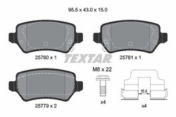 Set placute frana Textar 2578001