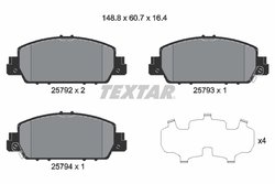 Set placute frana Textar 2579201