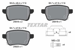 Set placute frana Textar 2581802