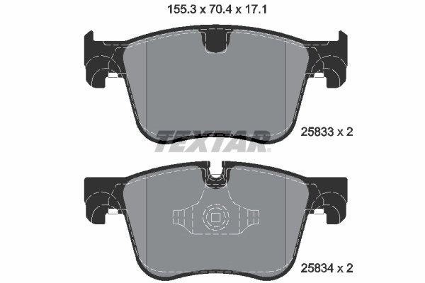 SET PLACUTE FRANA TEXTAR 2583301 - Compatibil cu CITROEN, PEUGEOT