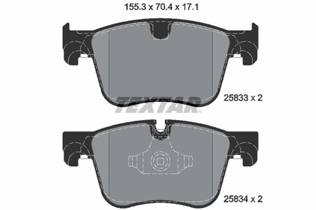 SET PLACUTE FRANA TEXTAR 2583301 - Compatibil cu CITROEN, PEUGEOT