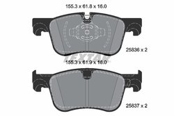 SET PLACUTE FRANA TEXTAR 2583605 - Compatibil cu CITROEN, FIAT, OPEL, PEUGEOT, TOYOTA, VAUXHALL
