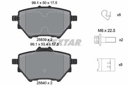 SET PLACUTE FRANA TEXTAR 2583901 - Compatibil cu ALFA ROMEO, BAIC-ORV, BYD, CITROEN, DS, DS (CAPSA), FENGXING, FIAT, FORD (JMC),
