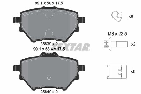 Set placute frana Textar 2583901