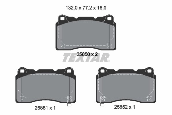 Set placute frana Textar 2585001