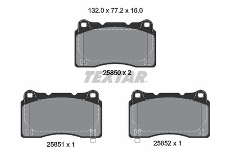 Set placute frana Textar 2585001