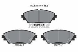 SET PLACUTE FRANA TEXTAR 2587501 - Compatibil cu MAZDA, MAZDA (CHANGAN)