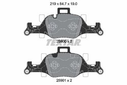 Set placute frana Textar 2590001