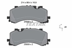 SET PLACUTE FRANA TEXTAR 2590801 - Compatibil cu AUDI, VW