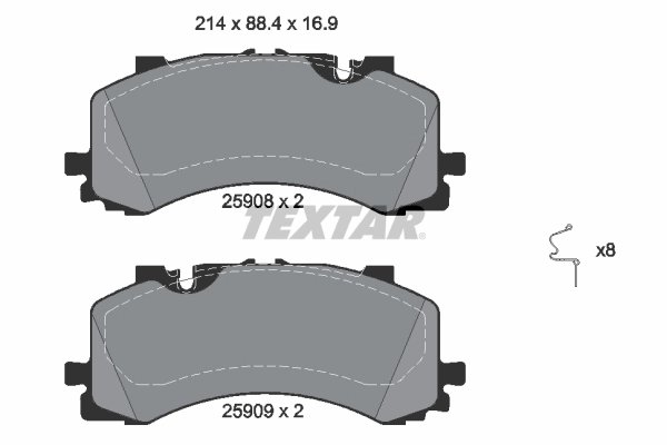 Set placute frana Textar 2590801