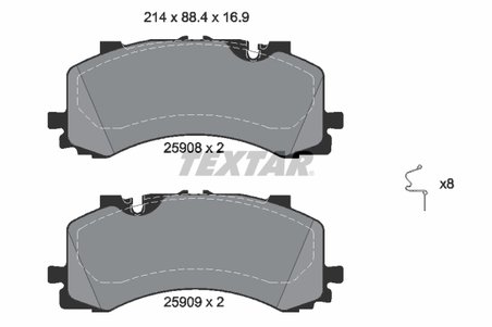Set placute frana Textar 2590801