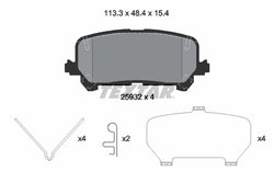 SET PLACUTE FRANA TEXTAR 2593201 - Compatibil cu ACURA, HONDA