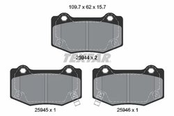 SET PLACUTE FRANA TEXTAR 2594401 - Compatibil cu CADILLAC, CHEVROLET