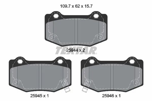 Set placute frana Textar 2594401