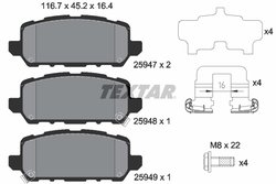 SET PLACUTE FRANA TEXTAR 2594701 - Compatibil cu ACURA (GAC), HONDA, HONDA (DONGFENG), HONDA (GAC)