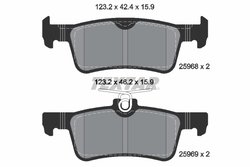 Set placute frana Textar 2596801