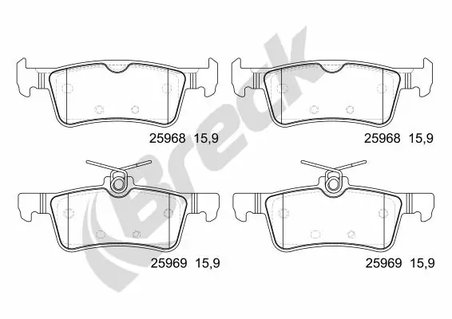 Set placute frana Breck 25968 00 704 00
