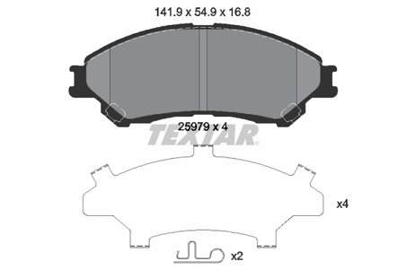Set placute frana Textar 2597901