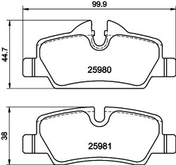 Set placute frana Textar 2598001