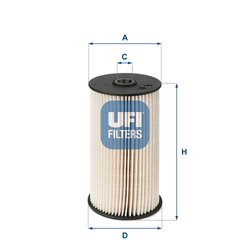 Filtru combustibil UFI 26.007.00