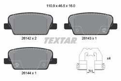 Set placute frana Textar 2614201