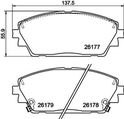 Set placute frana Textar 2617701