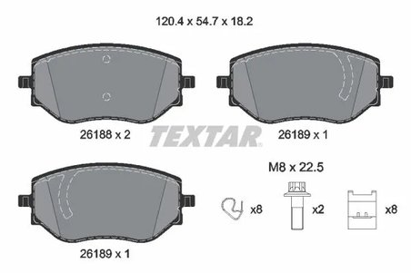 Set placute frana Textar 2618801