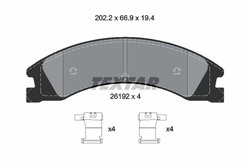 SET PLACUTE FRANA TEXTAR 2619201 - Compatibil cu FORD USA
