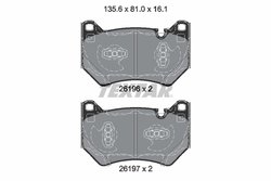 SET PLACUTE FRANA TEXTAR 2619601 - Compatibil cu AUDI, AUDI (FAW)