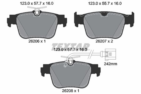 Set placute frana Textar 2620603