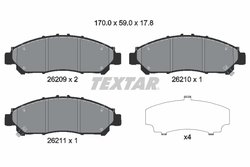 SET PLACUTE FRANA TEXTAR 2620901 - Compatibil cu TOYOTA
