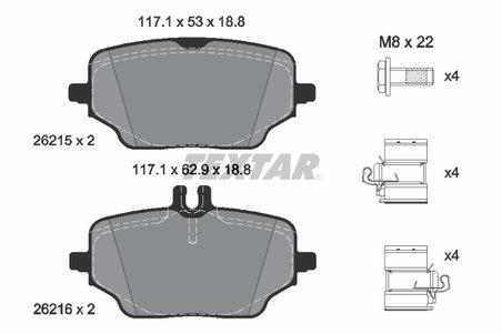 Set placute frana Textar 2621501