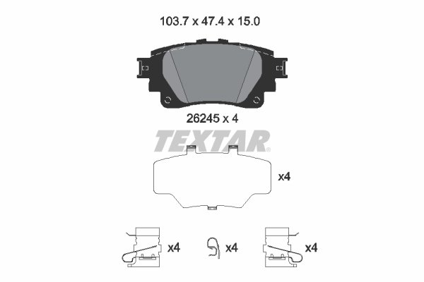 Set placute frana Textar 2624501