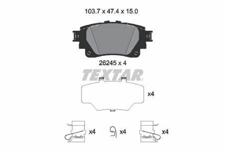 Set placute frana Textar 2624501