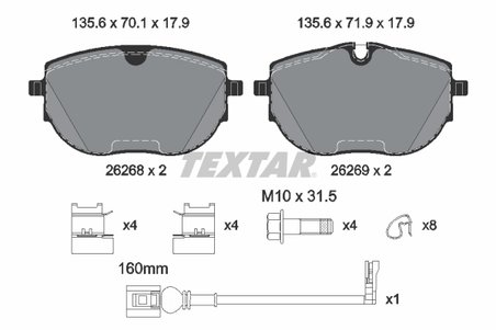 Set placute frana Textar 2626801