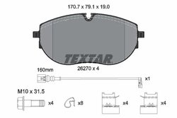 SET PLACUTE FRANA TEXTAR 2627001 - Compatibil cu VW