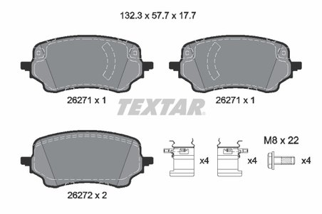 SET PLACUTE FRANA TEXTAR 2627101 - Compatibil cu FORD, FORD AUSTRALIA