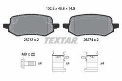 Set placute frana Textar 2627301