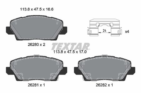 Set placute frana Textar 2628001
