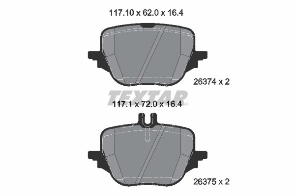 Set placute frana Textar 2637401