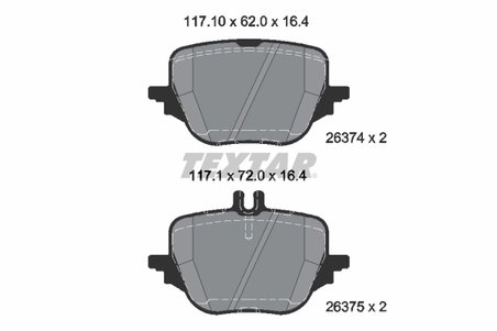 Set placute frana Textar 2637401