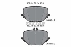 SET PLACUTE FRANA TEXTAR 2639001 - Compatibil cu MERCEDES-BENZ, MERCEDES-BENZ (BBDC)