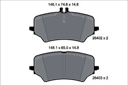 SET PLACUTE FRANA TEXTAR 2640201 - Compatibil cu MERCEDES-BENZ, MERCEDES-BENZ (BBDC)