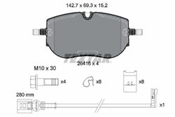 SET PLACUTE FRANA TEXTAR 2641601 - Compatibil cu AUDI, CUPRA, SKODA, VW