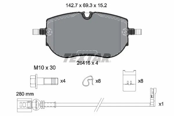Set placute frana Textar 2641601