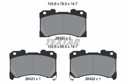 Set placute frana Textar 2642001
