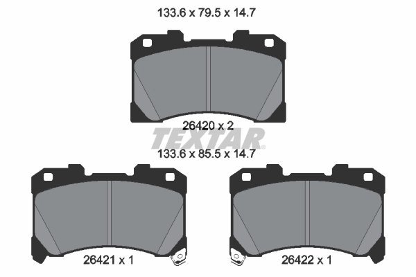 Set placute frana Textar 2642001
